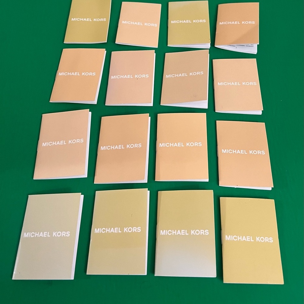 Michael Kors jewelry care booklets